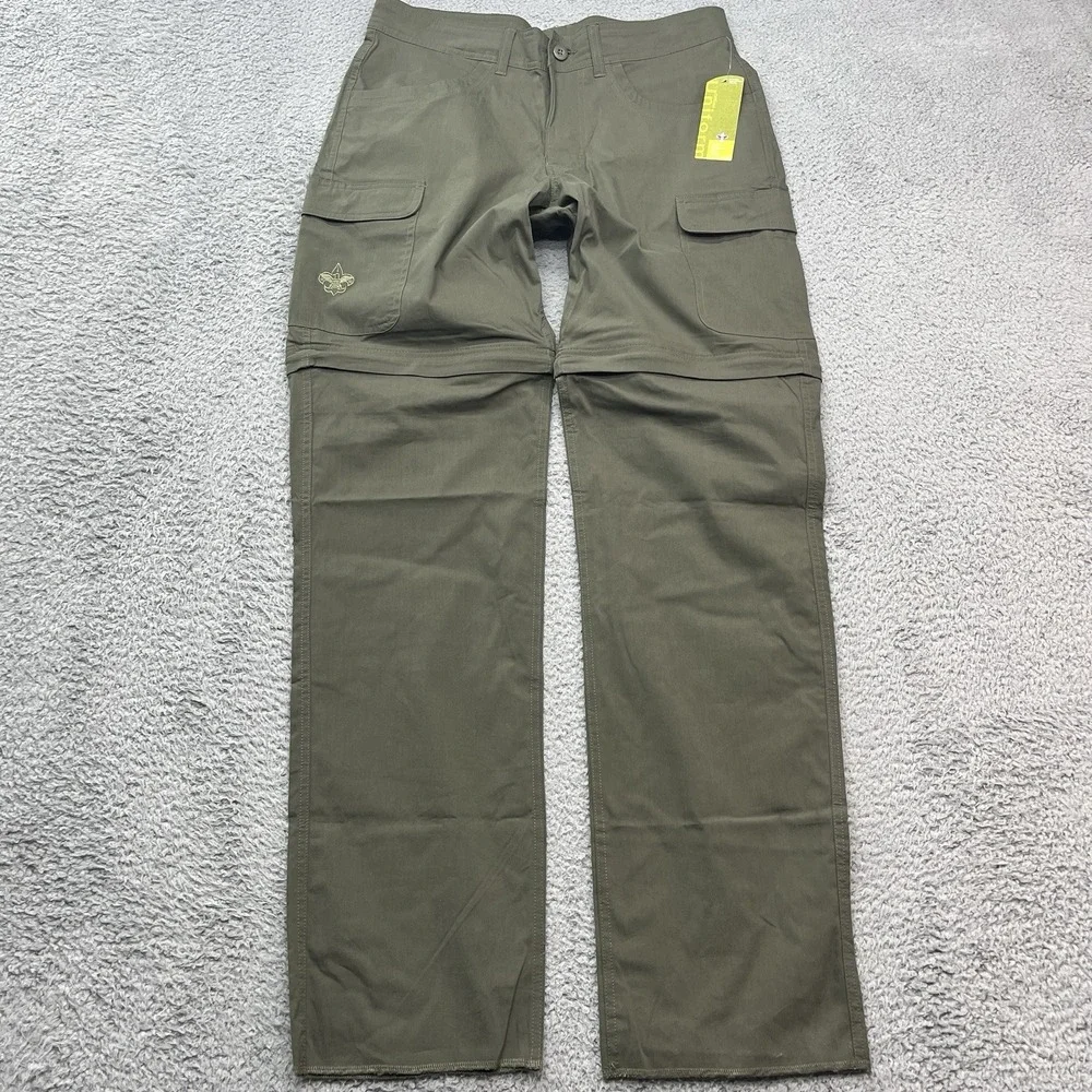 Boy Scouts of America Pants Mens 34 Uniform Switchback Convertible Unhemmed NEW
